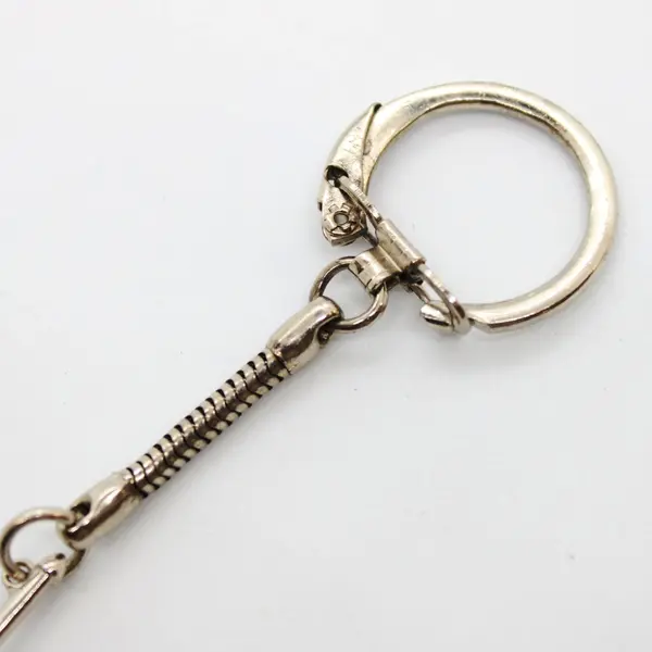 Locking Snap-End Key Ring with Snake Chain Keychain