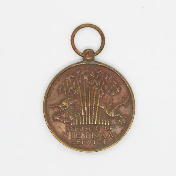 Original Republic of Vietnam Campaign Medal Dragon Bamboo Aged Patina