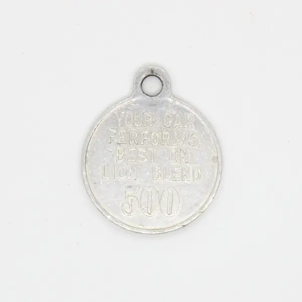 Vintage Lion Oil Lion’s Blend 500 Advertising Key Fob