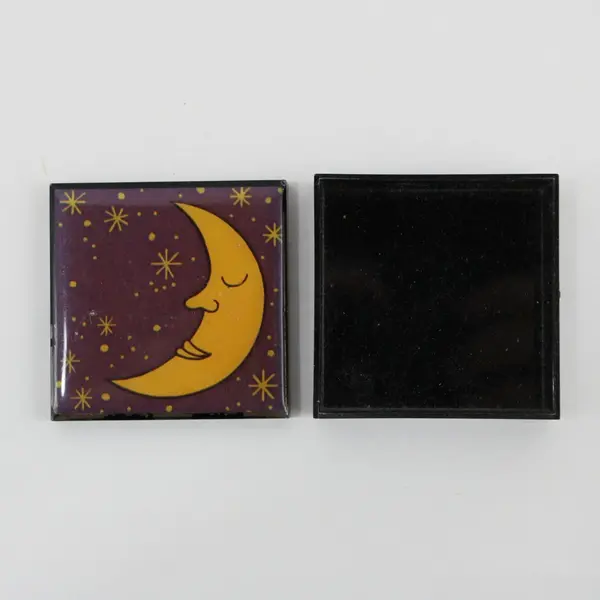 Unbranded Moon and Stars Trinket Box Purple Lid Jewelry Keepsake 