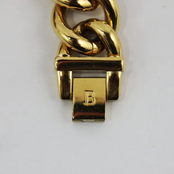 Vintage Bellezza Italian Lira Coin Watch Gold Tone Chunky Link Chain Bracelet