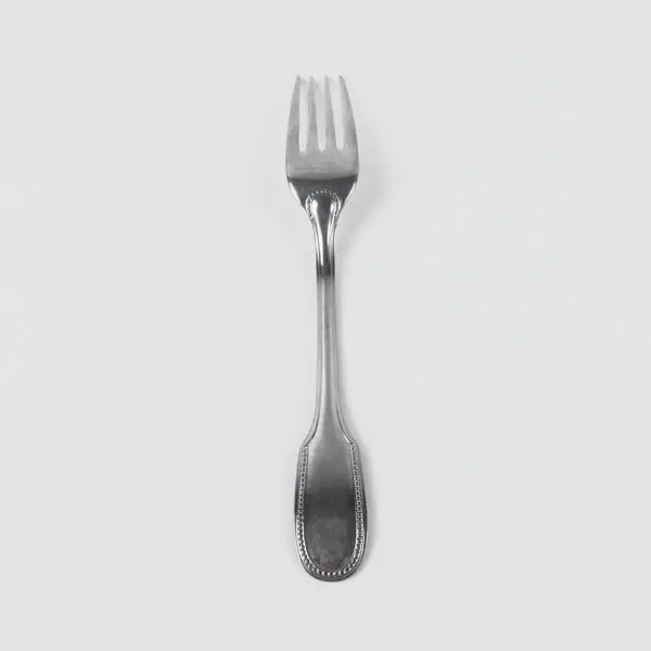 Stainless Steel Dinner Fork Beaded Oval Handle Decorative