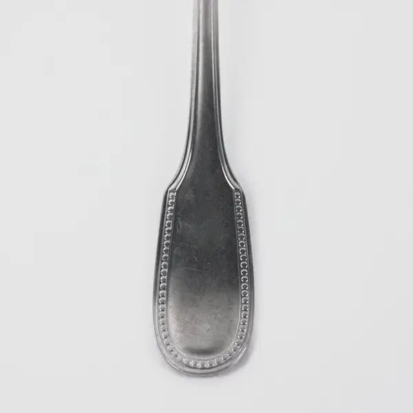 Stainless Steel Dinner Fork Beaded Oval Handle Decorative