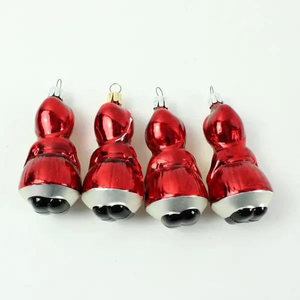 Lot of 4 Little Red Riding Hood Christmas Ornaments VTG Blown Glass