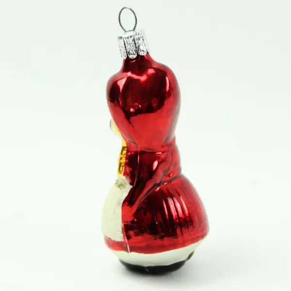 Lot of 4 Little Red Riding Hood Christmas Ornaments VTG Blown Glass