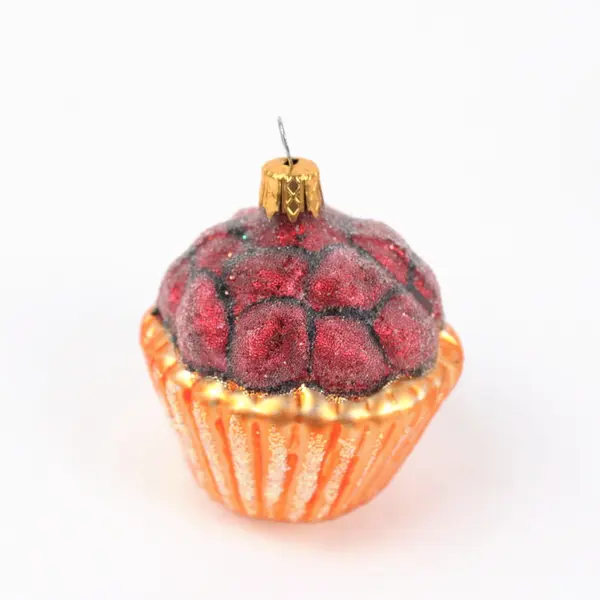 2 Kurt Adler Sweet Shop Collection Blown Glass Berry Tart Ornaments 2.5" Tall