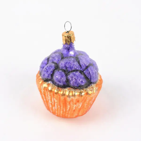 2 Kurt Adler Sweet Shop Collection Blown Glass Berry Tart Ornaments 2.5" Tall