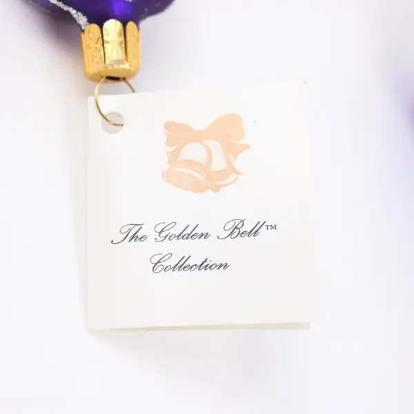 Lot of 2 European Trading Co Golden Bell Collection Purple Cell Phone Design 4" 
