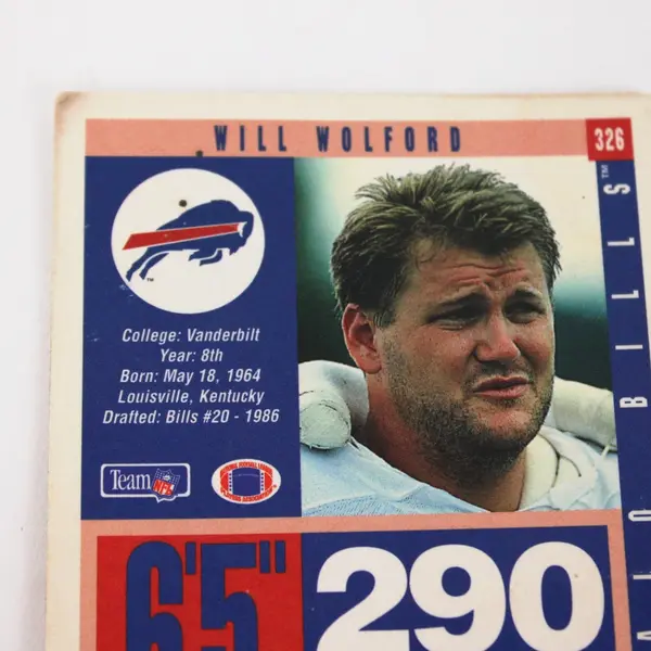1993 Score Football #326 Will Wolford Buffalo Bills Card Ungraded