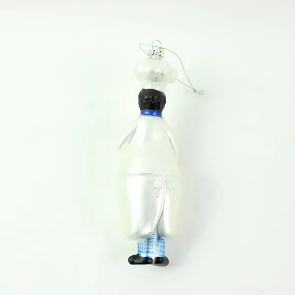 Seasons of Cannon Falls Italian Hand-Blown Glass Chef Pasta Ornament 7 in