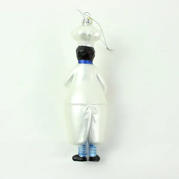 Seasons of Cannon Falls Italian Hand-Blown Glass Chef Pasta Ornament 7 in
