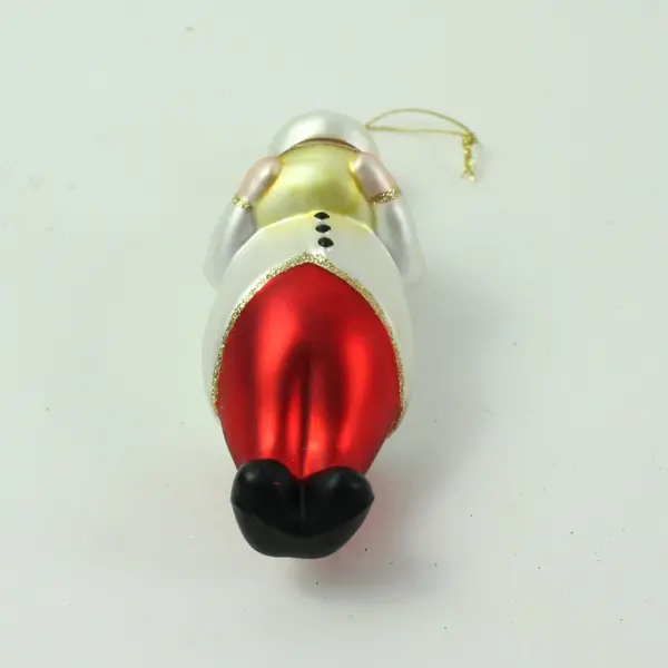 Margaret Cobane Scottish Chef Baker Christmas Pudding Glass Ornament 5.75" Tall