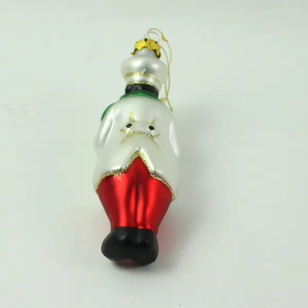 Margaret Cobane Scottish Chef Baker Christmas Pudding Glass Ornament 5.75" Tall