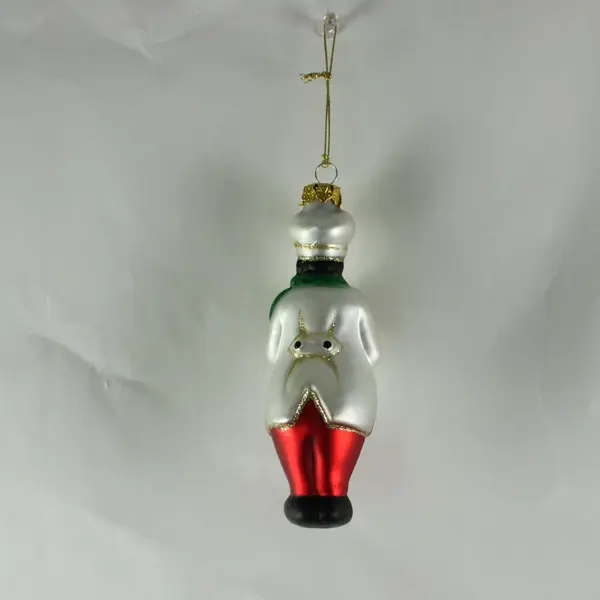 Margaret Cobane Scottish Chef Baker Christmas Pudding Glass Ornament 5.75" Tall
