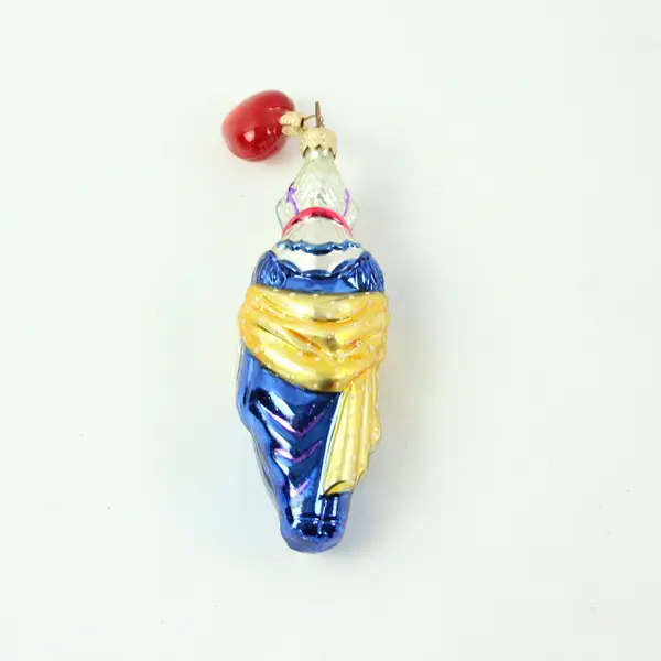 Dept 56 Josephine Great Lovers Series Blown Glass Ornament Red Heart Attached 6"
