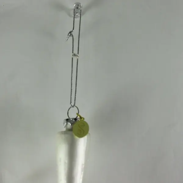 Seasons of Cannon Falls Blown Glass Chef Ornament White Uniform Red Bow Tie 7"