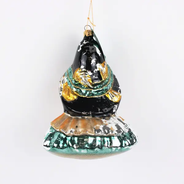 1997 Kurt Adler Wizard of Oz Scarecrow Bust Glass Christmas Ornament 6"