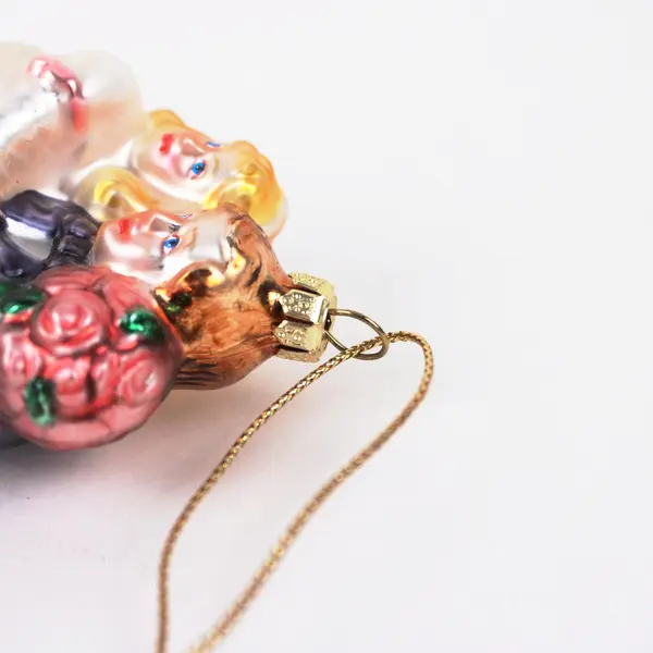 Bride Groom Glass Wedding Ornament Carrying Bride Over Threshold 5" Tall