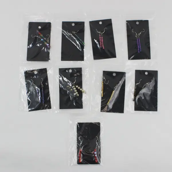 Lot of 9 Pairs Colorful Beaded Dangle Earrings 