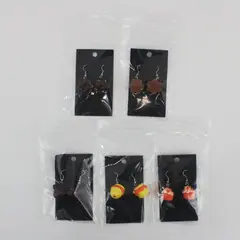 Lot of 5 Pairs Dessert Dangle Earrings Cupcake Ice Cream Sandwich Novelty