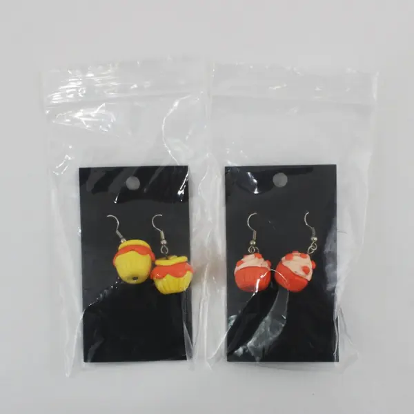 Lot of 5 Pairs Dessert Dangle Earrings Cupcake Ice Cream Sandwich Novelty