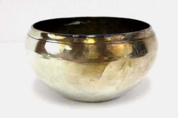 2 Vintage Silver Dipped Copper BOWLS 1 Napier Silent Butler Crumb Catcher Lidded