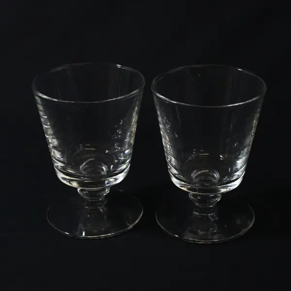 Libbey Georgian Vintage Stemmed Goblet Glasses Set of 2
