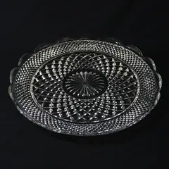 Vintage Anchor Hocking Wexford 14" Cupped Edge Torte Dessert Platter