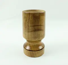 Wooden Pedestal Pillar Candle Holder 6.5 Inch Rustic Decor