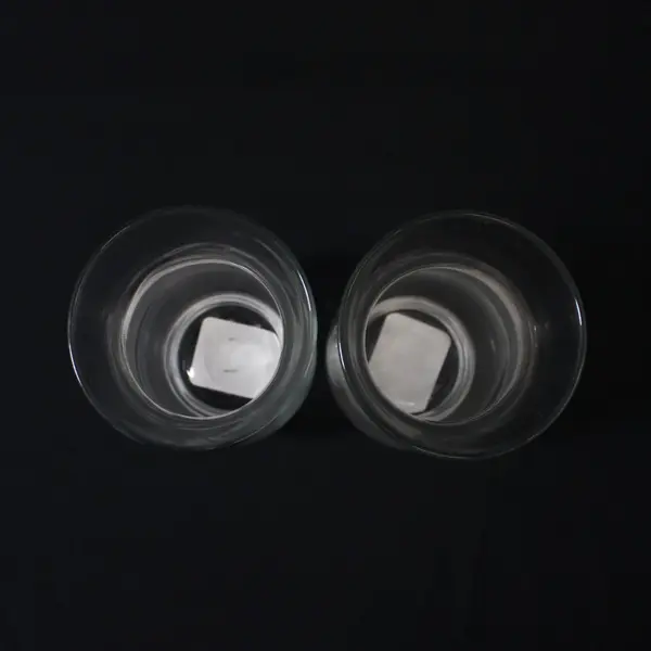 Greenbrier International Clear Glass Hurricane Vases Candle Holders Set 2 6.5in