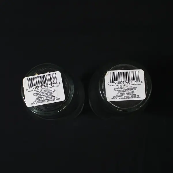 Greenbrier International Clear Glass Hurricane Vases Candle Holders Set 2 6.5in