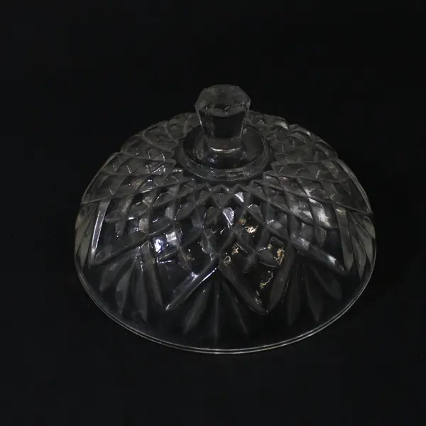 Anchor Hocking Prescut Clear Glass Round Butter Dish With Lid