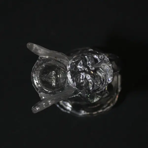Clear Crystal Angel Taper Candle Holder Frosted Wings