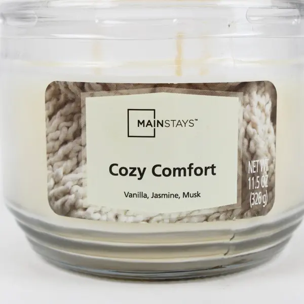 Mainstays Cozy Comfort Scented Candle Vanilla Jasmine Musk 11.5 oz