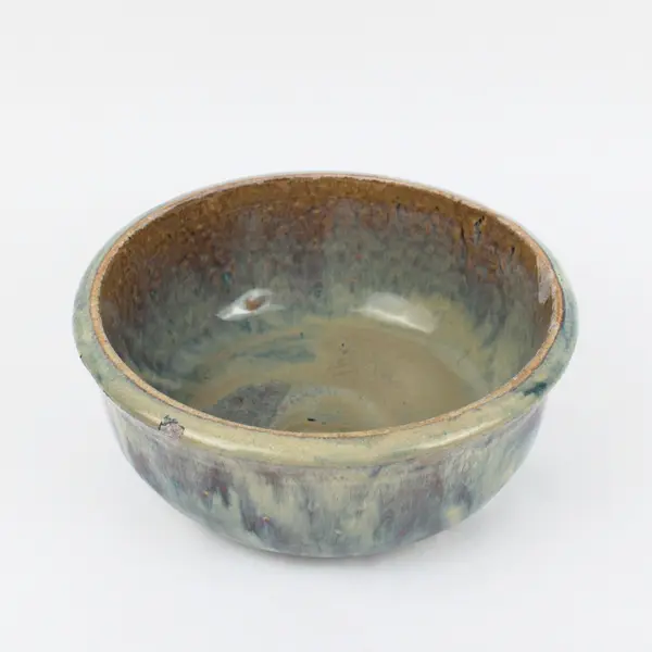 Handmade Glazed Ceramic Serving Bowl 7.5" Rustic Pottery Dish