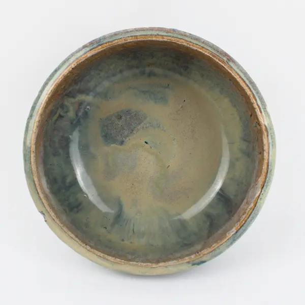 Handmade Glazed Ceramic Serving Bowl 7.5" Rustic Pottery Dish