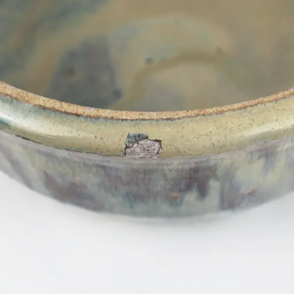 Handmade Glazed Ceramic Serving Bowl 7.5" Rustic Pottery Dish