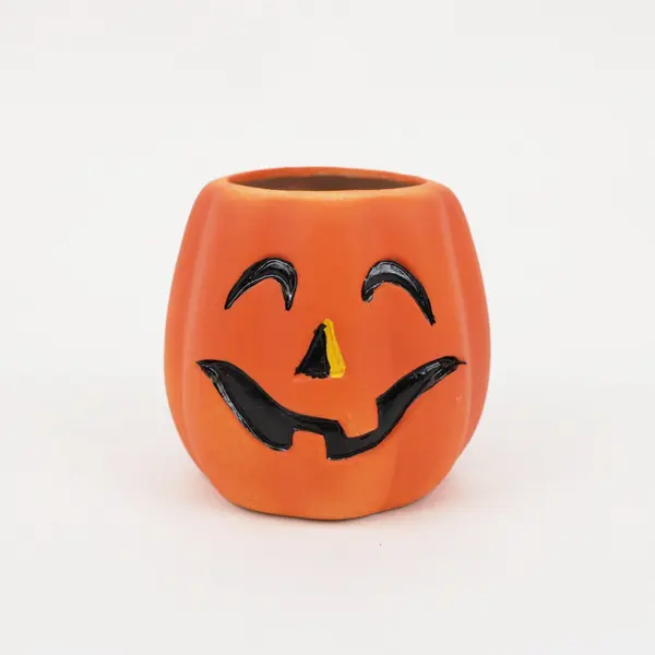 PR Halloween Jack-O'-Lantern Tealight Holder Pumpkin Tabletop Decor