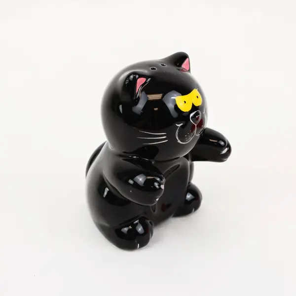 Russ Halloween Black Cat Jack-O-Lantern Salt & Pepper Shaker Set