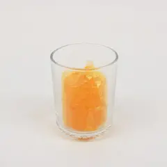 Unbranded Clear Glass Votive Tealight Holder Department 56 Orange Candle 2.5in