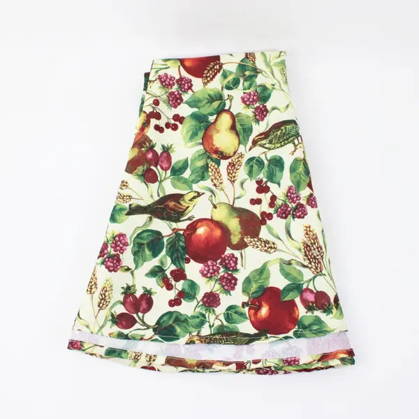 Josie Accessories 68" Round Tablecloth Multicolor Bird Fruit Pattern