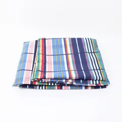 Multicolor Plaid Round Tablecloth 92 Inch Polyester