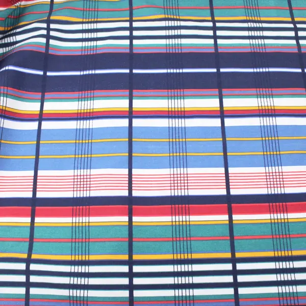 Multicolor Plaid Round Tablecloth 92 Inch Polyester