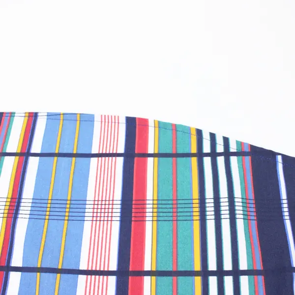 Multicolor Plaid Round Tablecloth 92 Inch Polyester