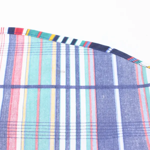 Multicolor Plaid Round Tablecloth 92 Inch Polyester