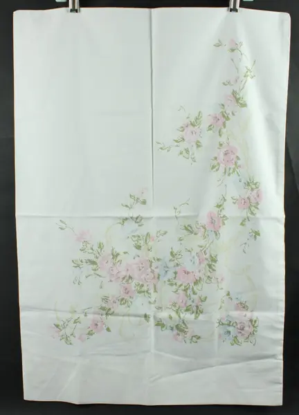 Stevens Beauti-Blend Standard Pillowcase Set White Pink Blue Floral