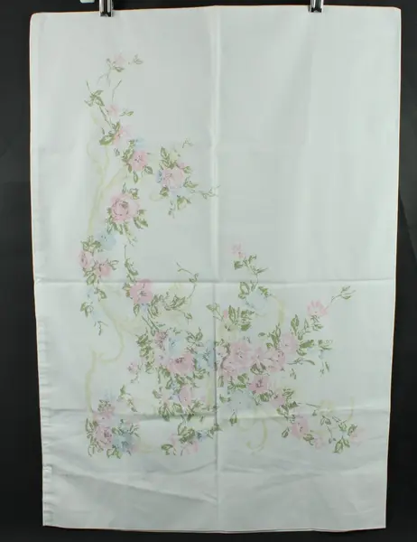 Stevens Beauti-Blend Standard Pillowcase Set White Pink Blue Floral