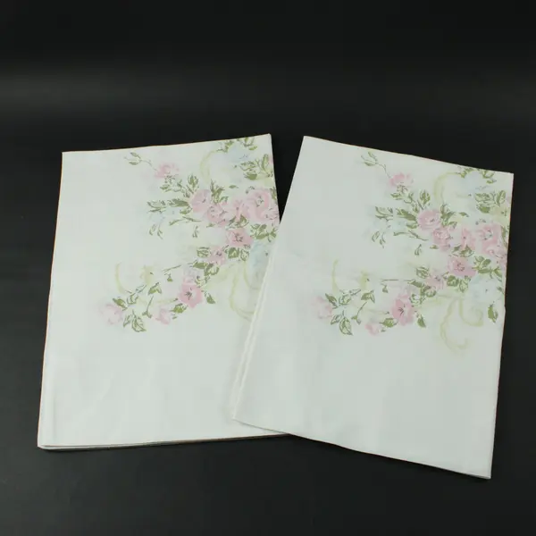 Stevens Beauti-Blend Standard Pillowcase Set White Pink Blue Floral