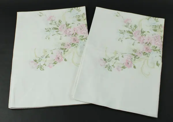 Stevens Beauti-Blend Standard Pillowcase Set White Pink Blue Floral