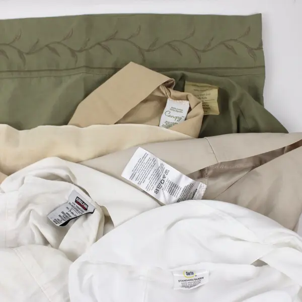 Lot of 22 Mixed Brand Pillowcases Mixed Sizes Bedding FLAWED